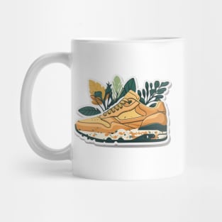 Step Up Your Street Style with the Beige Orange Yellow Cartoon Sneaker T-Shirt Mug